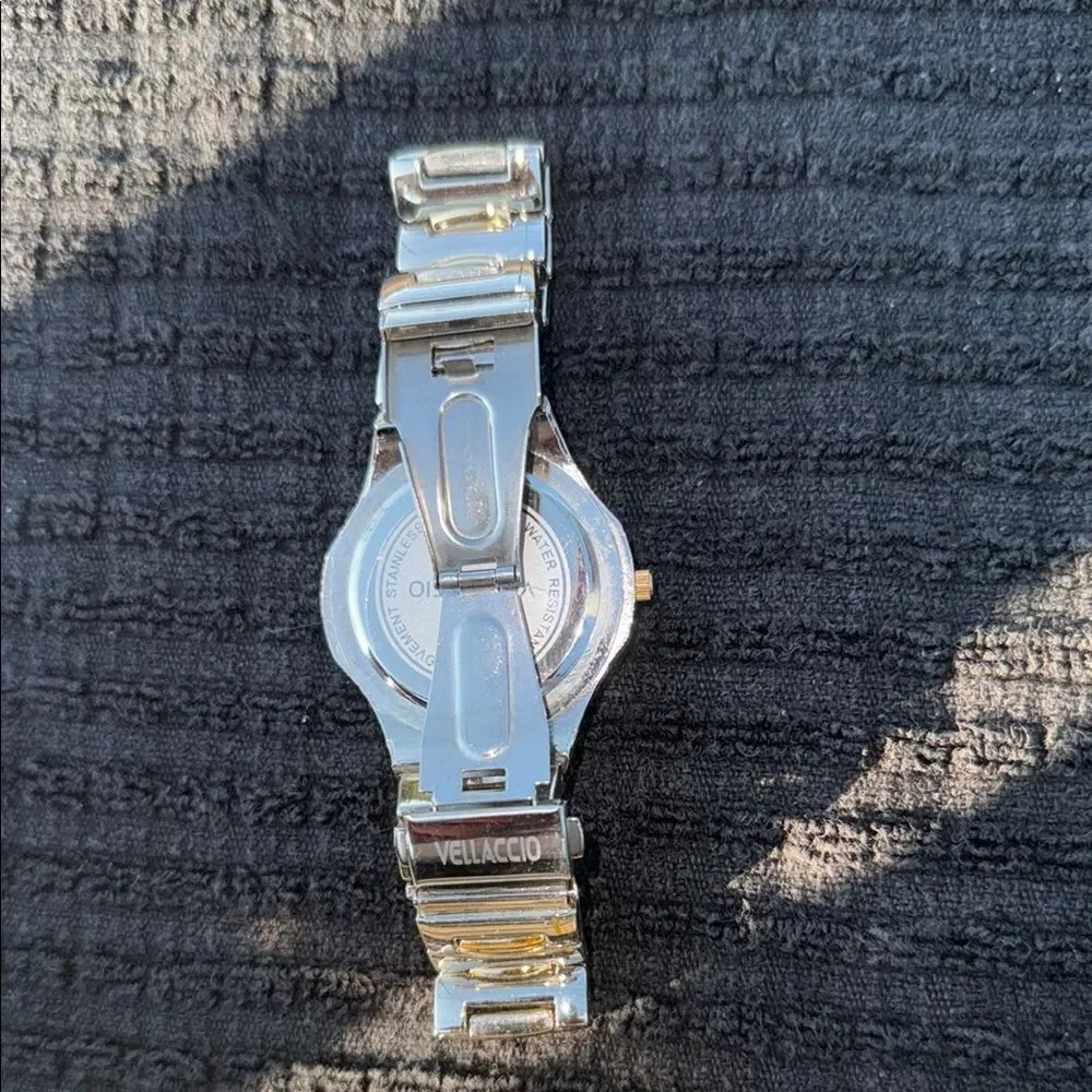 Vellaccio Gold Silver Watch with Blue Dial